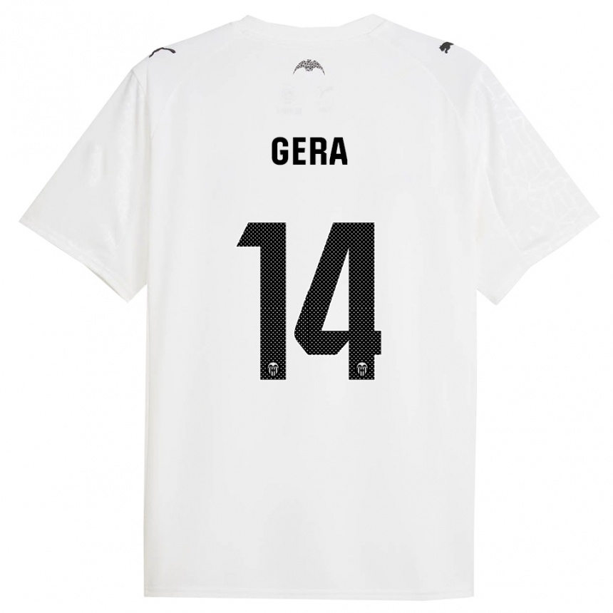 נשים כדורגל Alin Gera #14 לבן שחור ג'רזי ביתית 2025/26