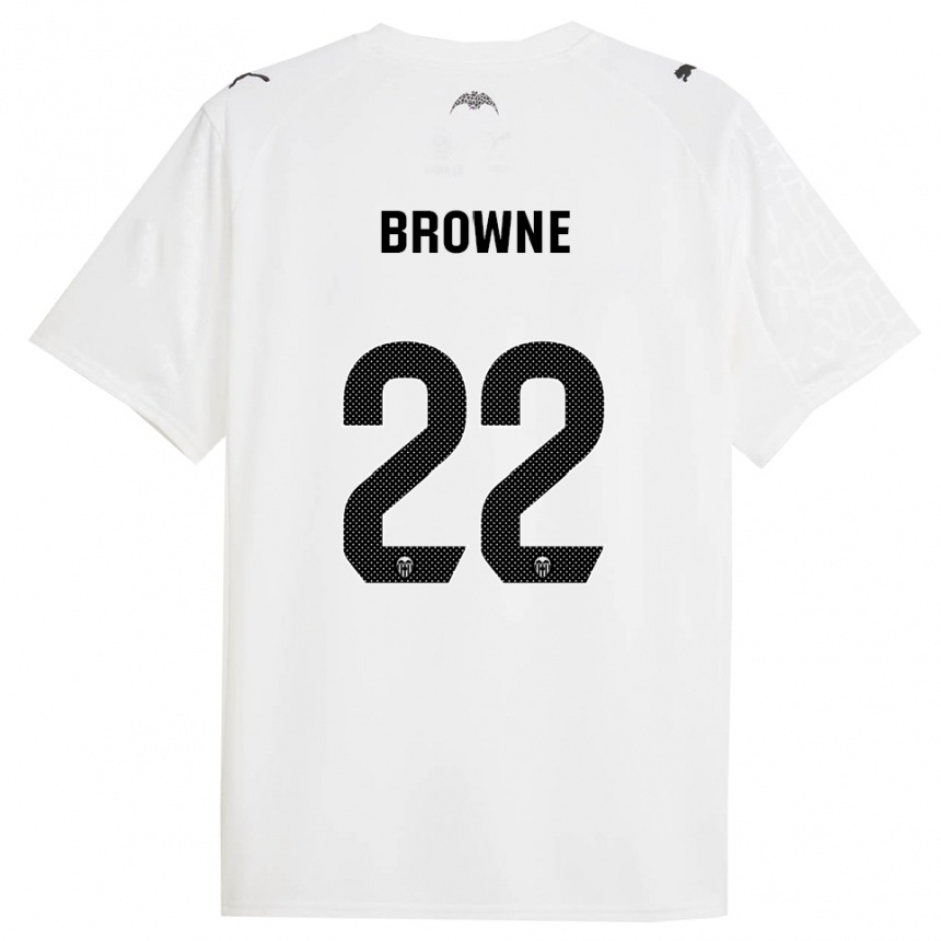 נשים כדורגל Phoenetia Browne #22 לבן שחור ג'רזי ביתית 2025/26