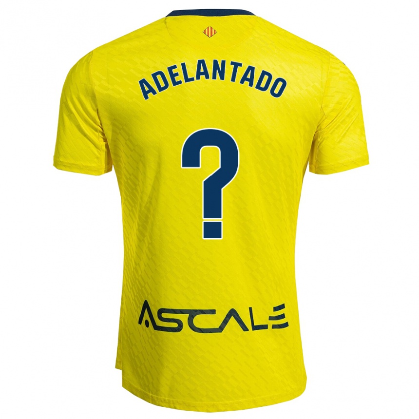 נשים כדורגל Íker Adelantado #0 צהוב נייבי ג'רזי ביתית 2025/26