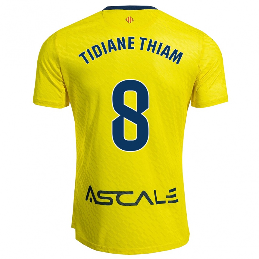נשים כדורגל Cheikh Tidiane Thiam #8 צהוב נייבי ג'רזי ביתית 2025/26
