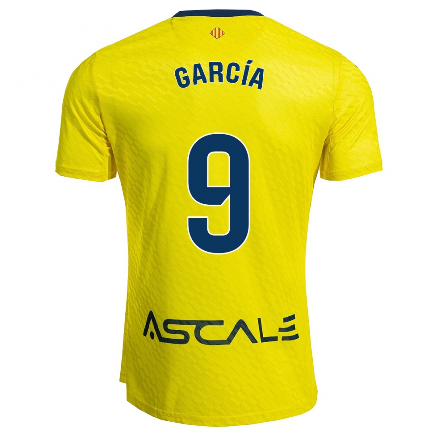 נשים כדורגל Albert García #9 צהוב נייבי ג'רזי ביתית 2025/26