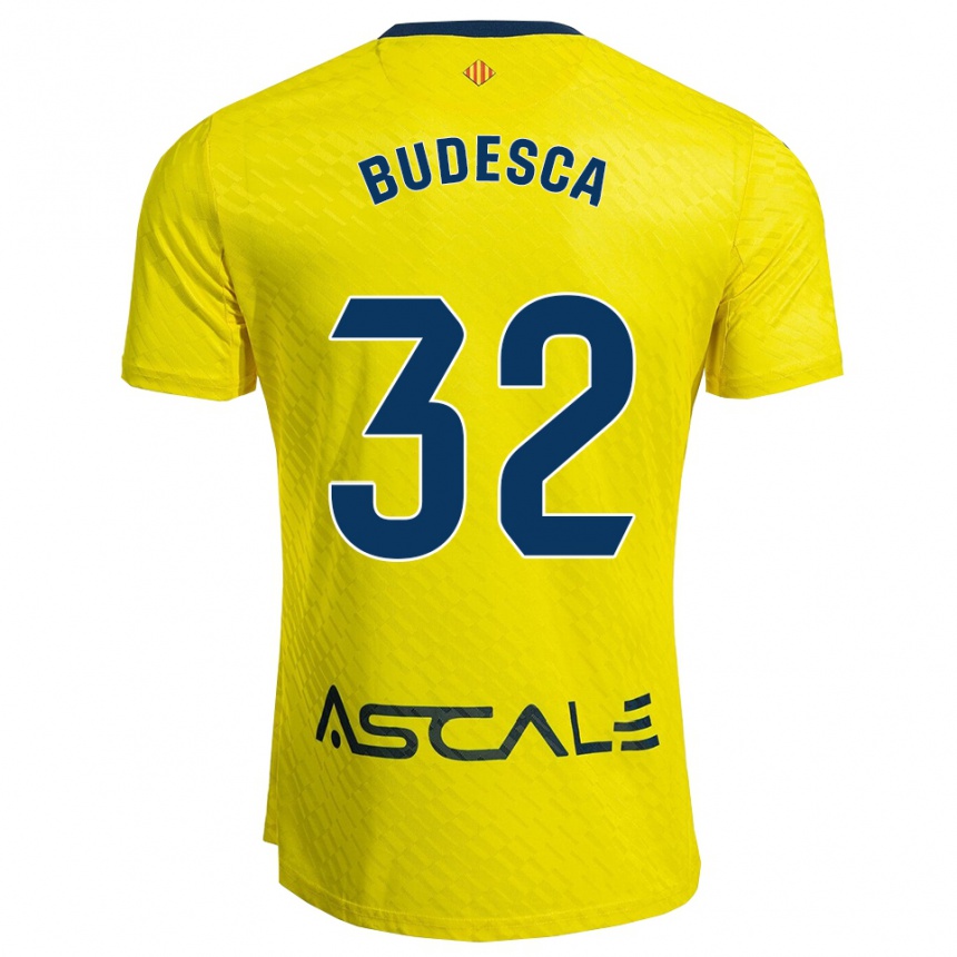 נשים כדורגל Daniel Budesca #32 צהוב נייבי ג'רזי ביתית 2025/26