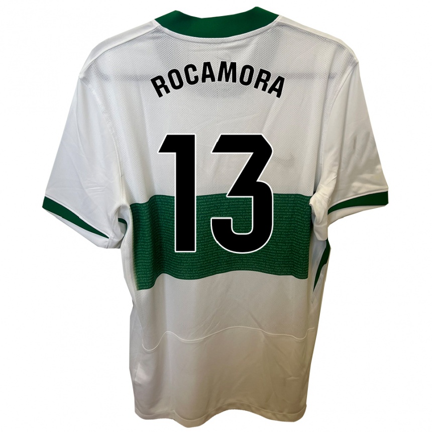 נשים כדורגל María Rocamora Díaz #13 לבן ירוק ג'רזי ביתית 2025/26