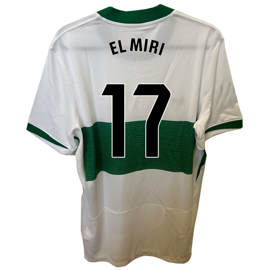 נשים כדורגל Walid El Miri #17 לבן ירוק ג'רזי ביתית 2025/26