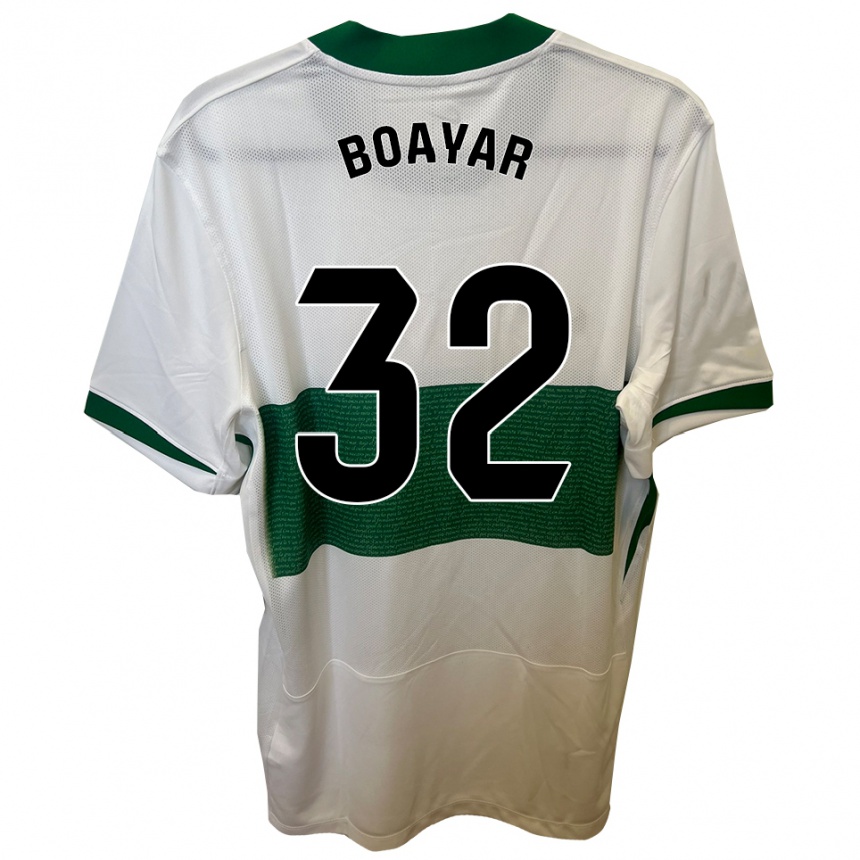 נשים כדורגל Adam Boayar #32 לבן ירוק ג'רזי ביתית 2025/26