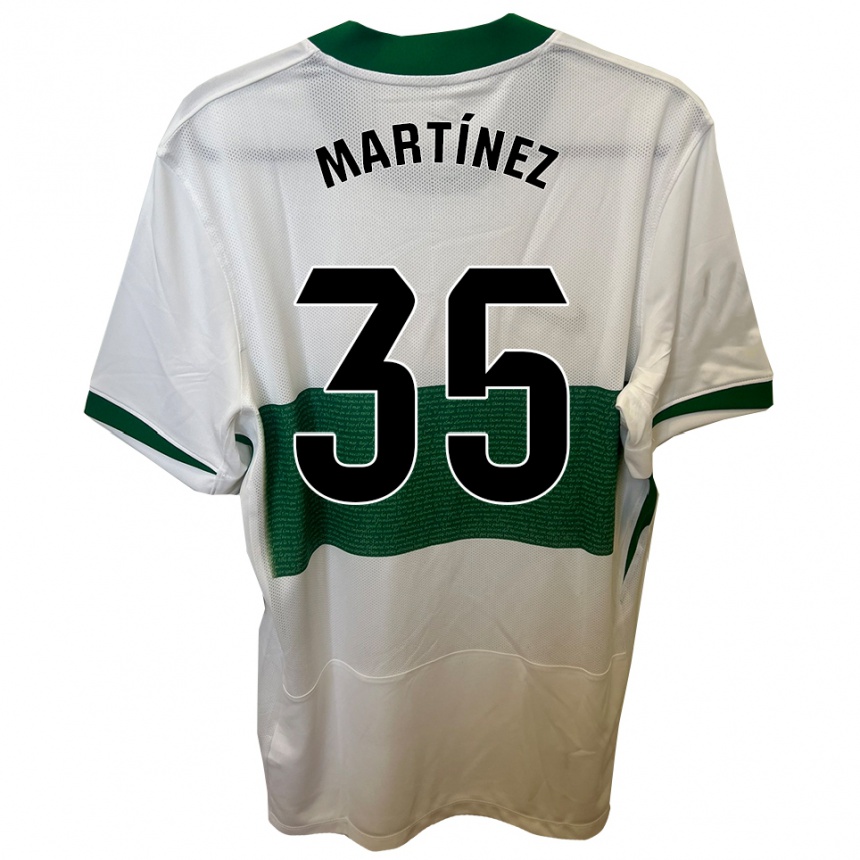 נשים כדורגל Antonio Martínez #35 לבן ירוק ג'רזי ביתית 2025/26