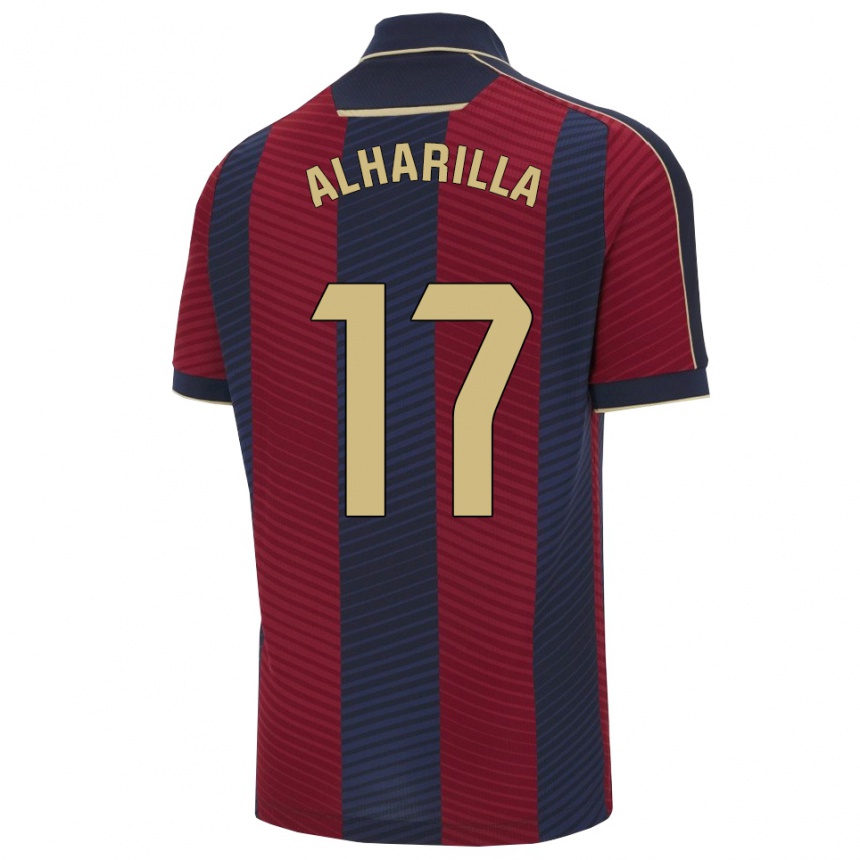 נשים כדורגל María Alharilla #17 אדום נייבי ג'רזי ביתית 2025/26