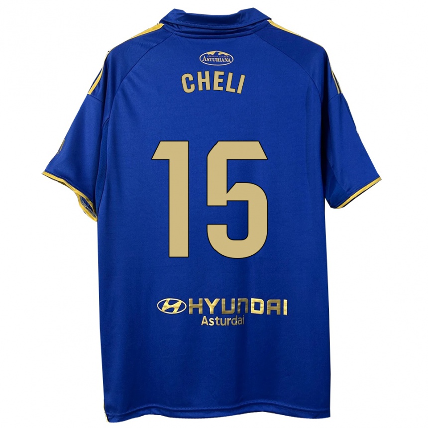 נשים כדורגל Cheli #15 כחול זהב ג'רזי ביתית 2025/26