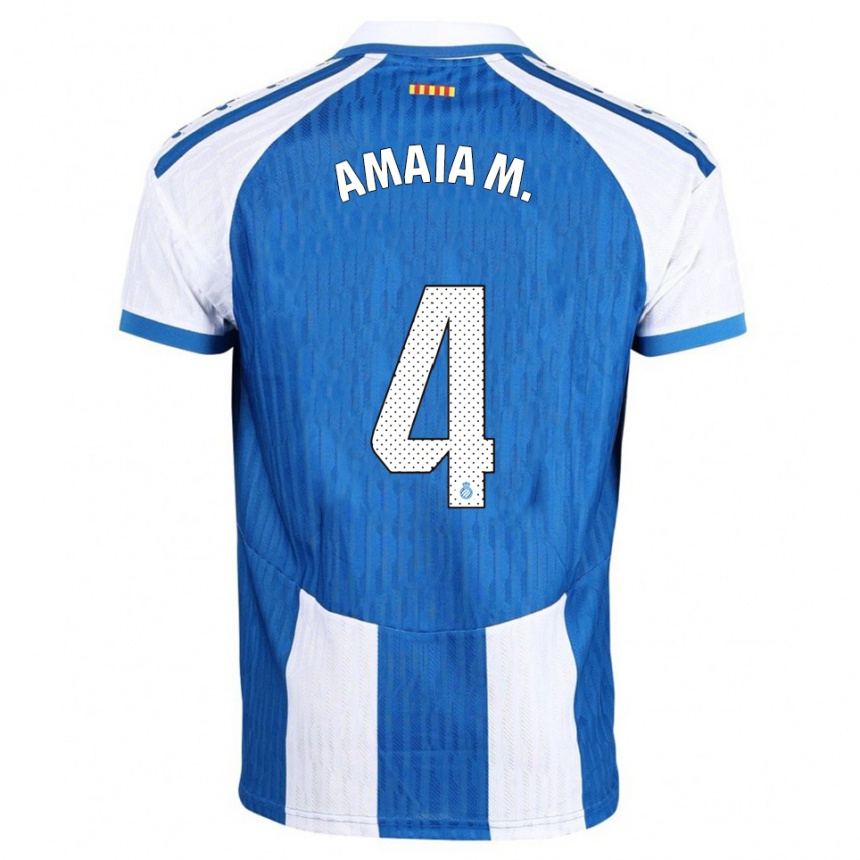 נשים כדורגל אמאיה מרטינס דה לה פניה #4 כחול לבן ג'רזי ביתית 2025/26