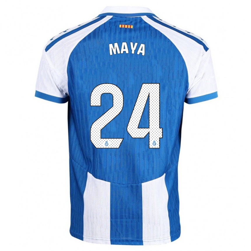 נשים כדורגל Rubén Maya #24 כחול לבן ג'רזי ביתית 2025/26