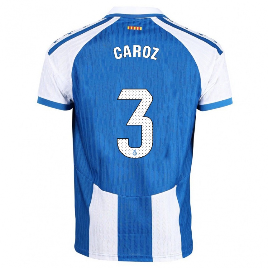 נשים כדורגל Hugo Caroz #3 כחול לבן ג'רזי ביתית 2025/26