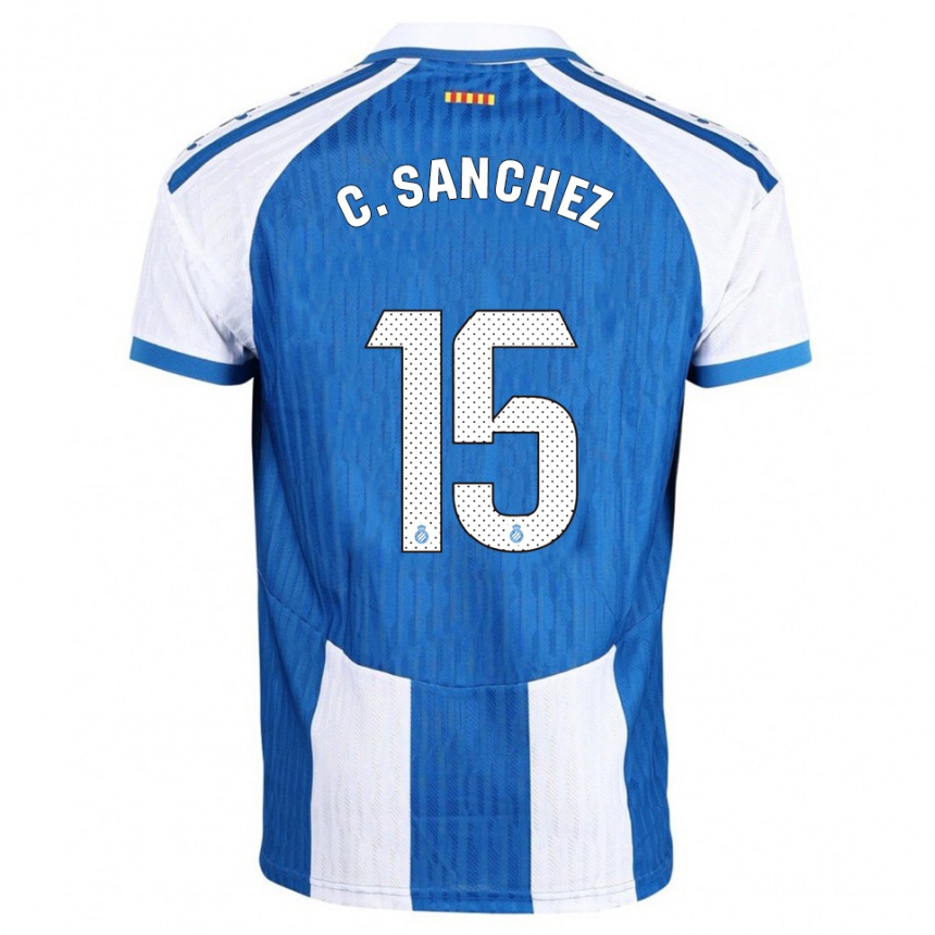 נשים כדורגל קרלוס סאנצ'ס #15 כחול לבן ג'רזי ביתית 2025/26