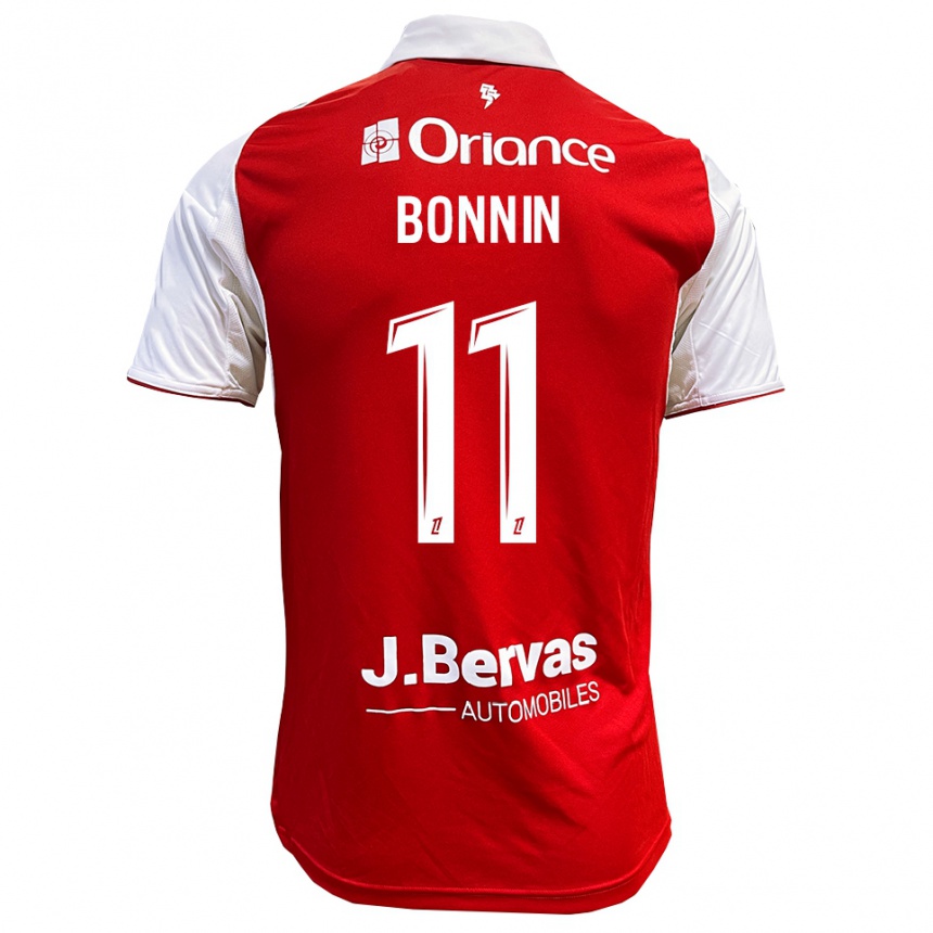 נשים כדורגל Lilian Bonnin #11 אדום לבן ג'רזי ביתית 2025/26