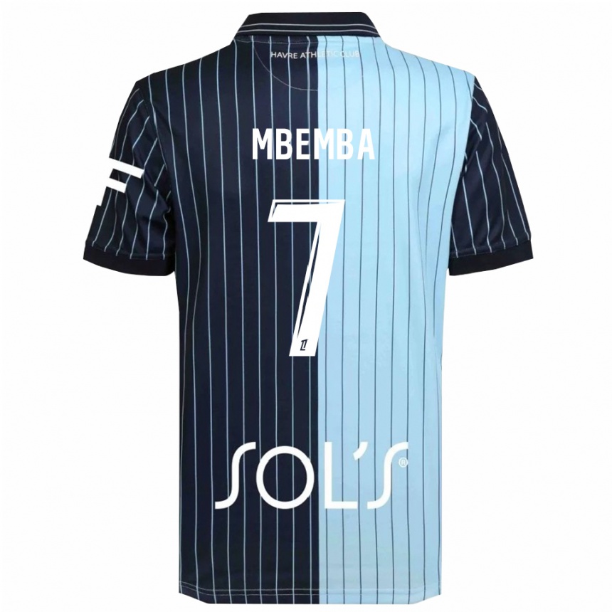 נשים כדורגל Abdallah Mbemba #7 כחול נייבי תכלת ג'רזי ביתית 2025/26