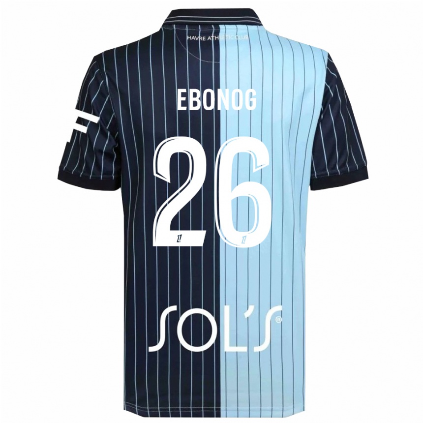 נשים כדורגל Simon Ebonog #26 כחול נייבי תכלת ג'רזי ביתית 2025/26