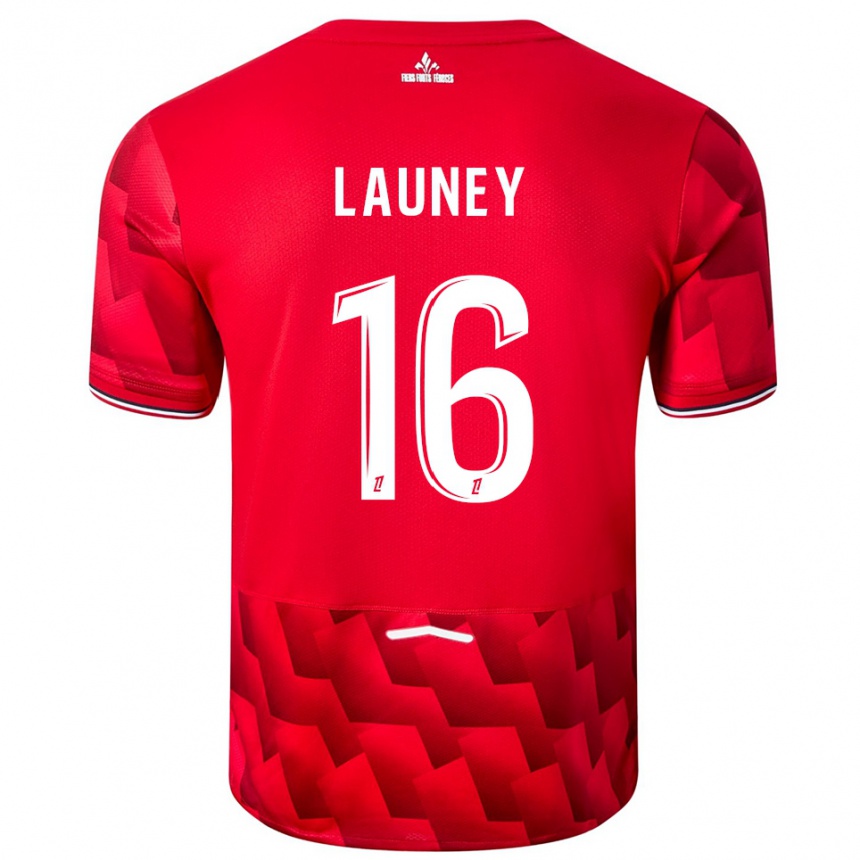 נשים כדורגל Elisa Launey #16 אדום לבן ג'רזי ביתית 2025/26