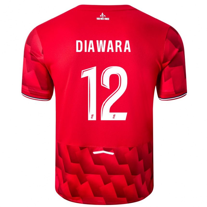 נשים כדורגל Bakari Diawara #12 אדום לבן ג'רזי ביתית 2025/26
