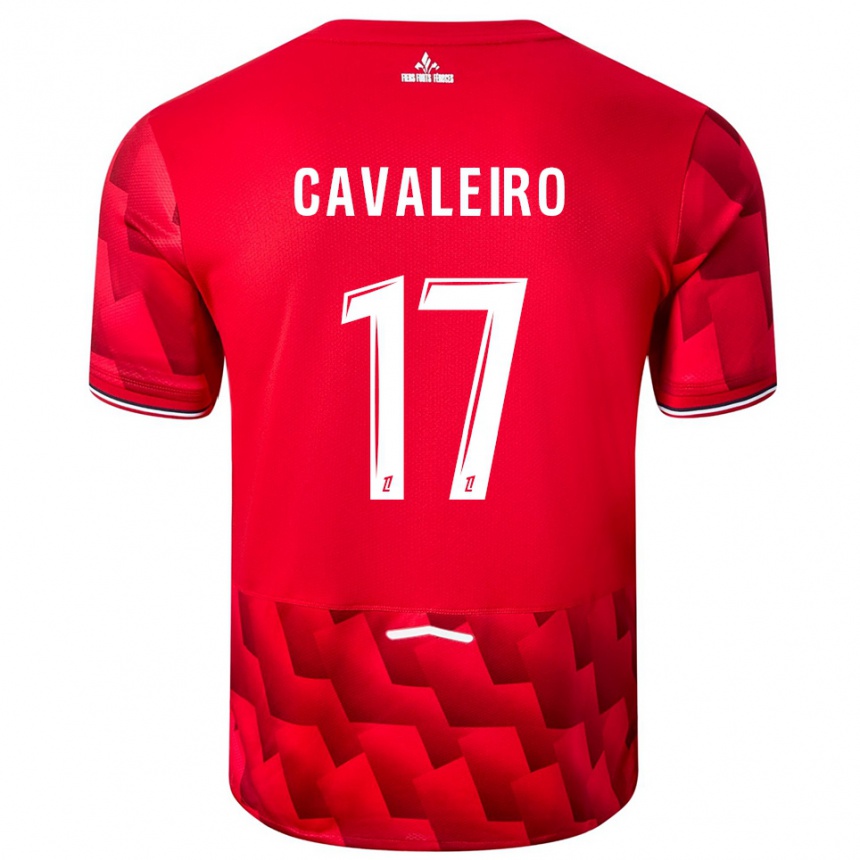 נשים כדורגל איבן קבאליירו #17 אדום לבן ג'רזי ביתית 2025/26