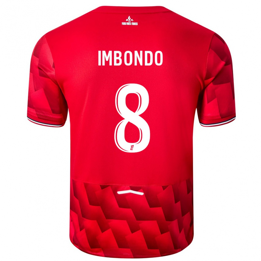 נשים כדורגל Ramses Imbondo #8 אדום לבן ג'רזי ביתית 2025/26