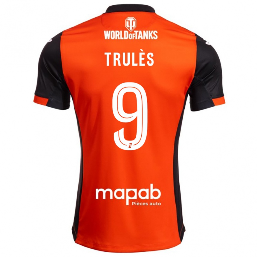 נשים כדורגל Rayann Trulès #9 שחור כתום ג'רזי ביתית 2025/26
