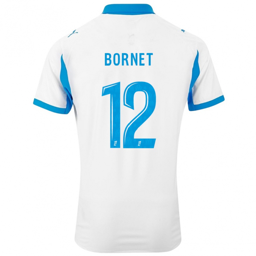 נשים כדורגל Camille Bornet #12 לבן תכלת ג'רזי ביתית 2025/26