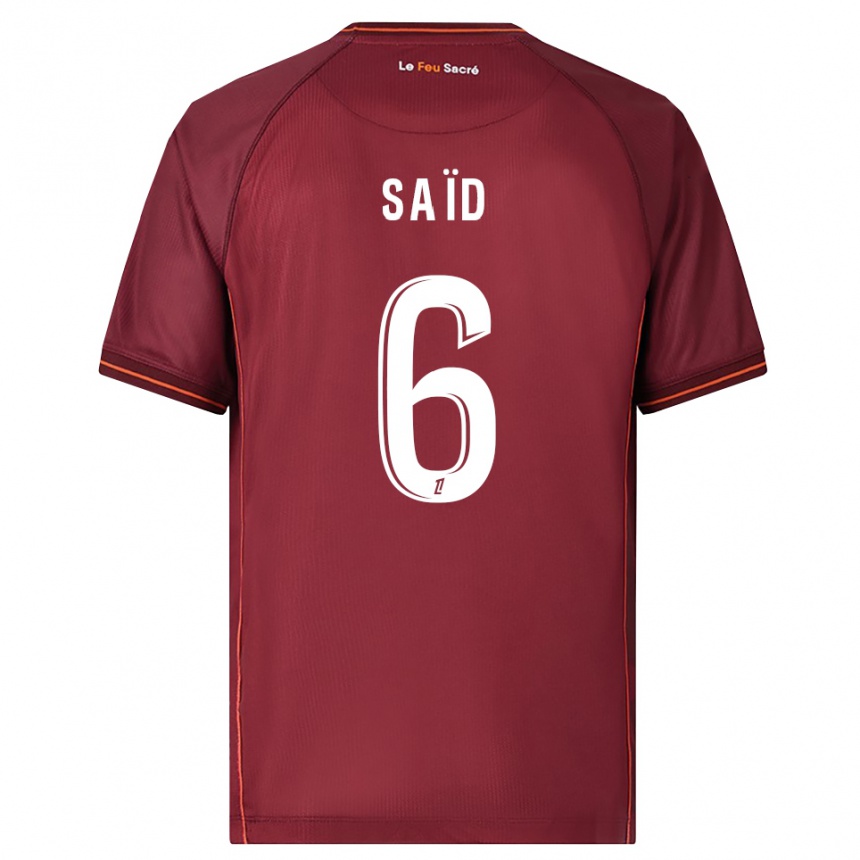 נשים כדורגל Maoulida Saïd #6 בורדו לבן ג'רזי ביתית 2025/26
