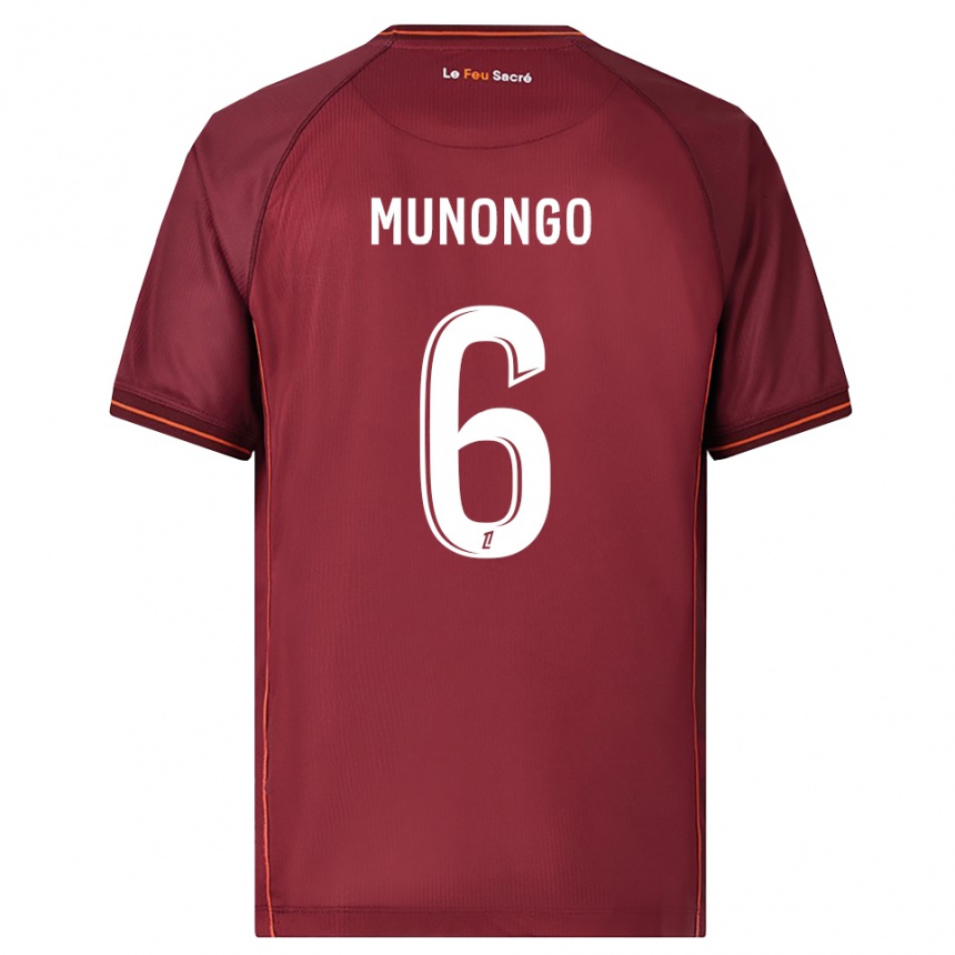 נשים כדורגל Believe Munongo #6 בורדו לבן ג'רזי ביתית 2025/26
