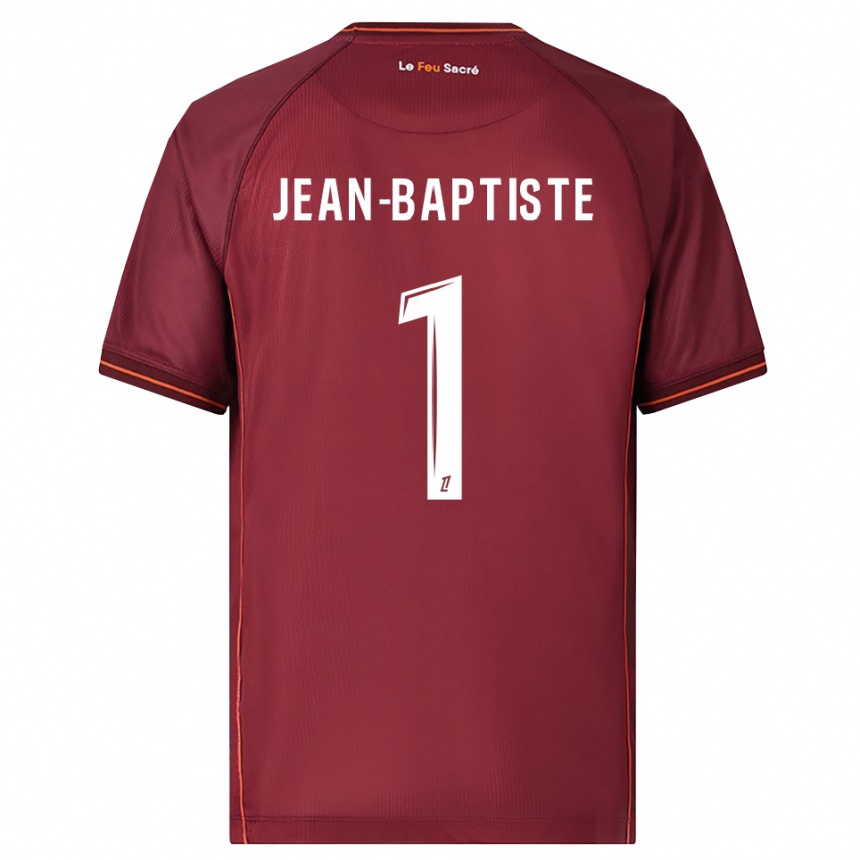 נשים כדורגל Romain Jean-Baptiste #1 בורדו לבן ג'רזי ביתית 2025/26