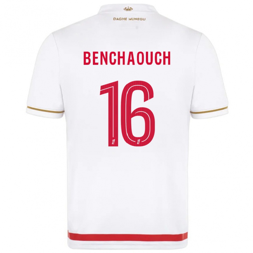 נשים כדורגל Yanis Benchaouch #16 אדום לבן ג'רזי ביתית 2025/26