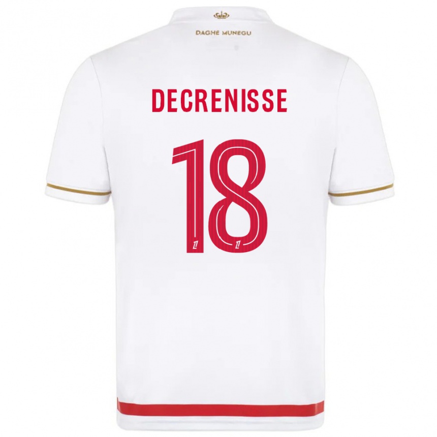 נשים כדורגל Axel Decrenisse #18 אדום לבן ג'רזי ביתית 2025/26