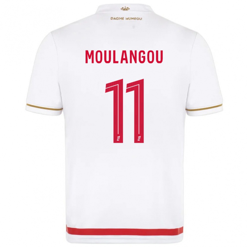 נשים כדורגל Kenan Moulangou #11 אדום לבן ג'רזי ביתית 2025/26