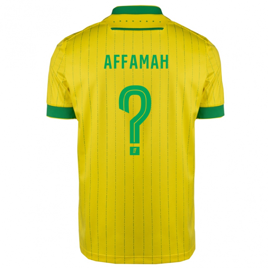 נשים כדורגל Joe-Loïc Affamah #0 צהוב ירוק ג'רזי ביתית 2025/26