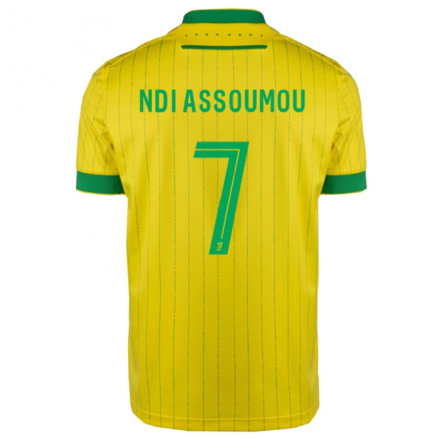 נשים כדורגל Frédéric Ndi Assoumou #7 צהוב ירוק ג'רזי ביתית 2025/26