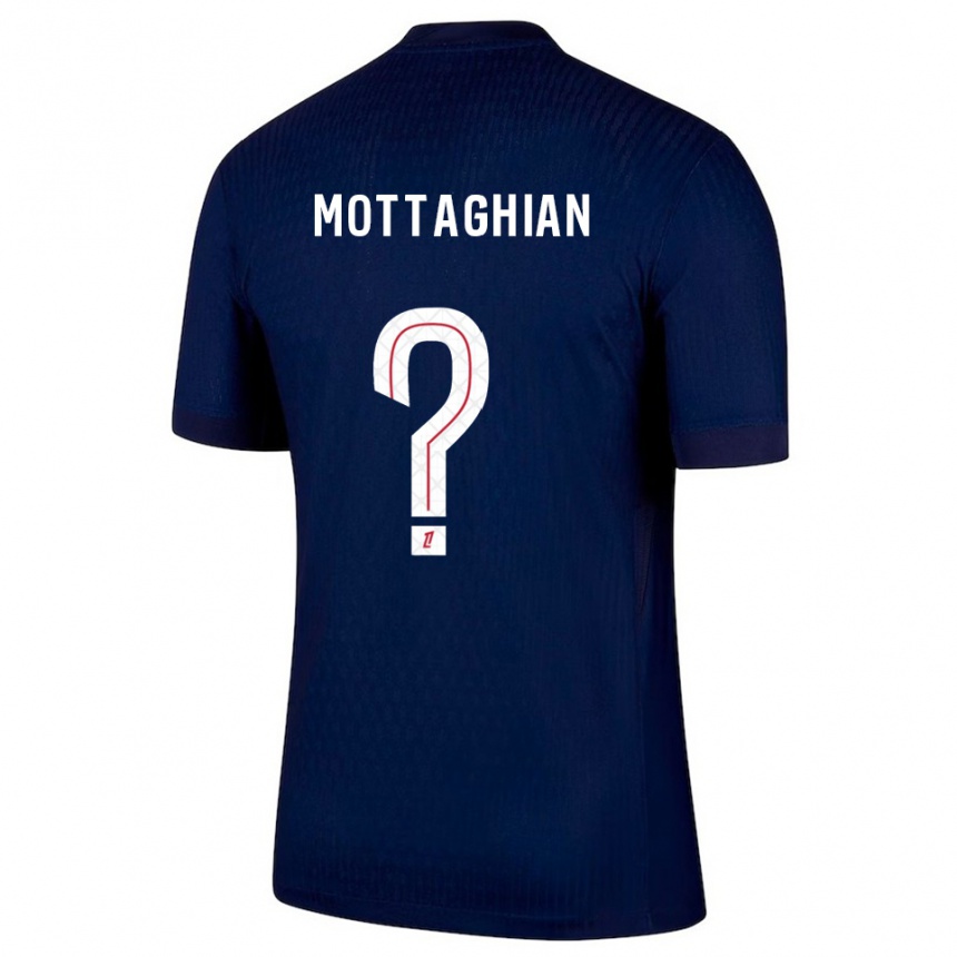 נשים כדורגל Keyvan Mottaghian #0 כחול נייבי אדום ג'רזי ביתית 2025/26
