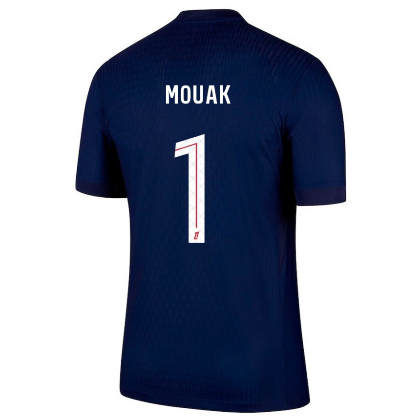 נשים כדורגל Adam Mouak #1 כחול נייבי אדום ג'רזי ביתית 2025/26