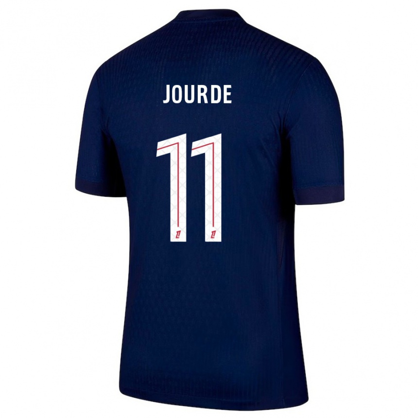 נשים כדורגל Florianne Jourde #11 כחול נייבי אדום ג'רזי ביתית 2025/26