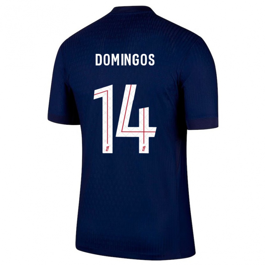 נשים כדורגל Fabio Domingos #14 כחול נייבי אדום ג'רזי ביתית 2025/26