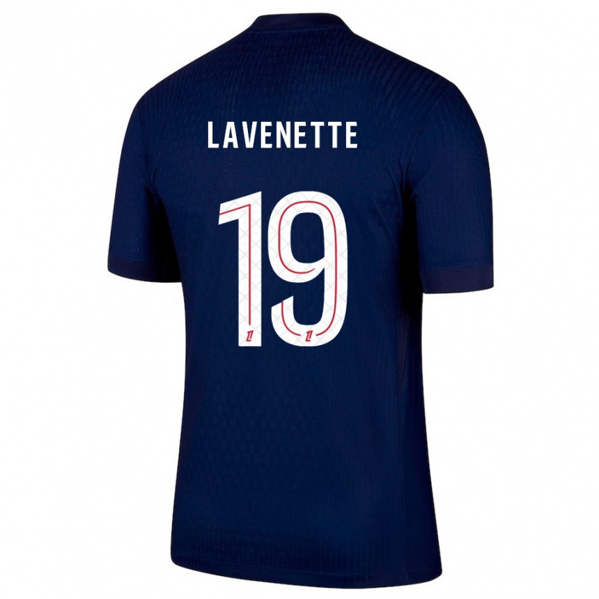 נשים כדורגל Mathias Lavenette #19 כחול נייבי אדום ג'רזי ביתית 2025/26