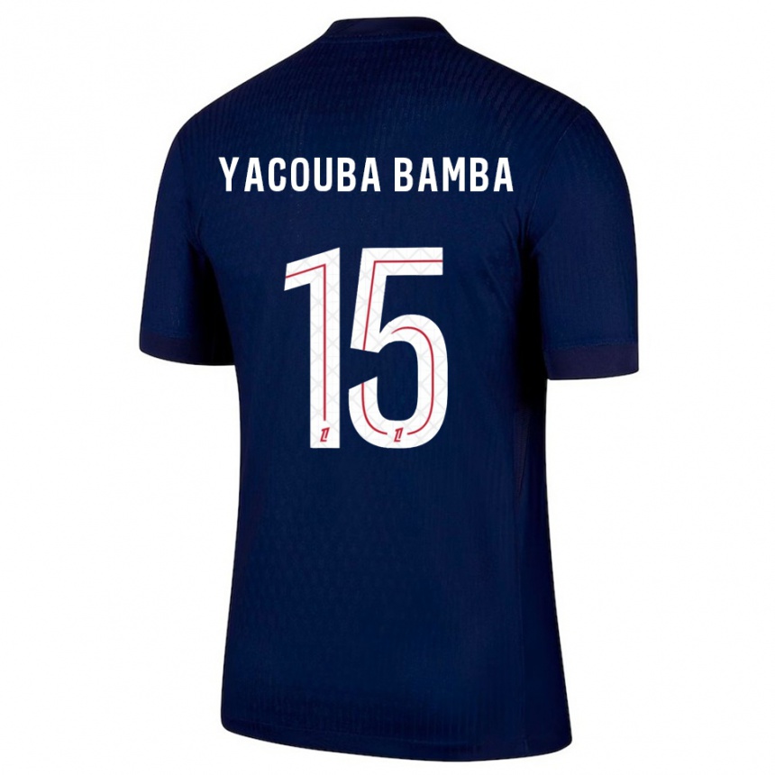 נשים כדורגל Ben Yacouba Bamba #15 כחול נייבי אדום ג'רזי ביתית 2025/26