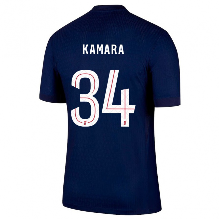 נשים כדורגל Noham Kamara #34 כחול נייבי אדום ג'רזי ביתית 2025/26