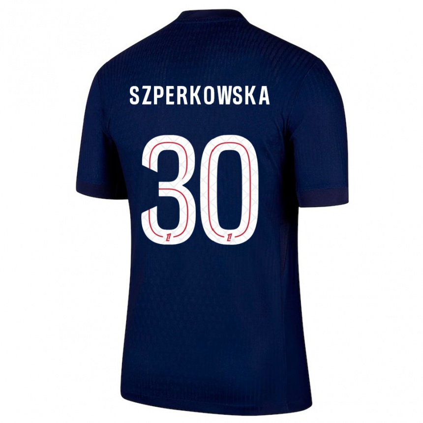 נשים כדורגל Oliwia Szperkowska #30 כחול נייבי אדום ג'רזי ביתית 2025/26