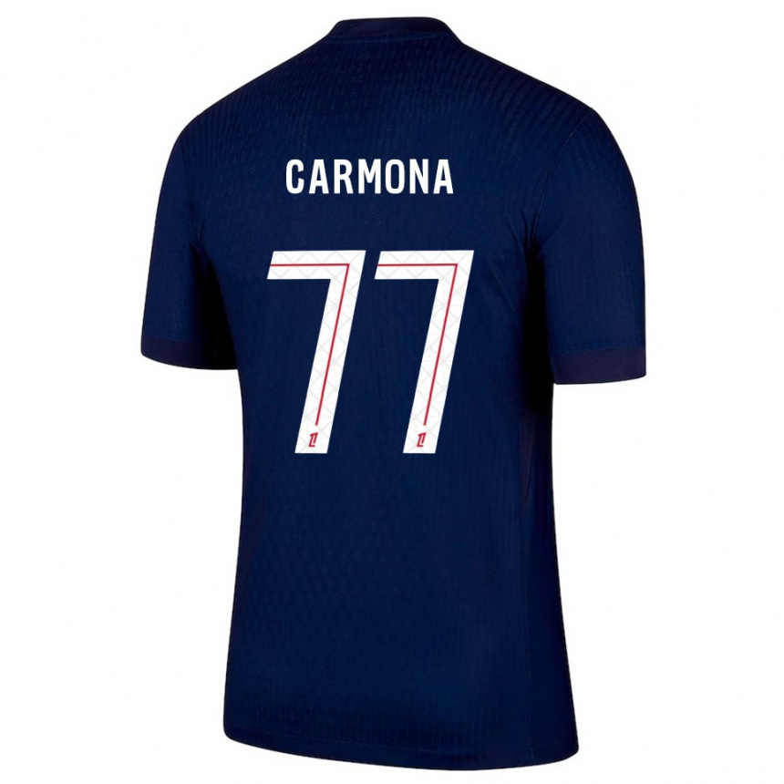 נשים כדורגל אולגה קרמונה #77 כחול נייבי אדום ג'רזי ביתית 2025/26