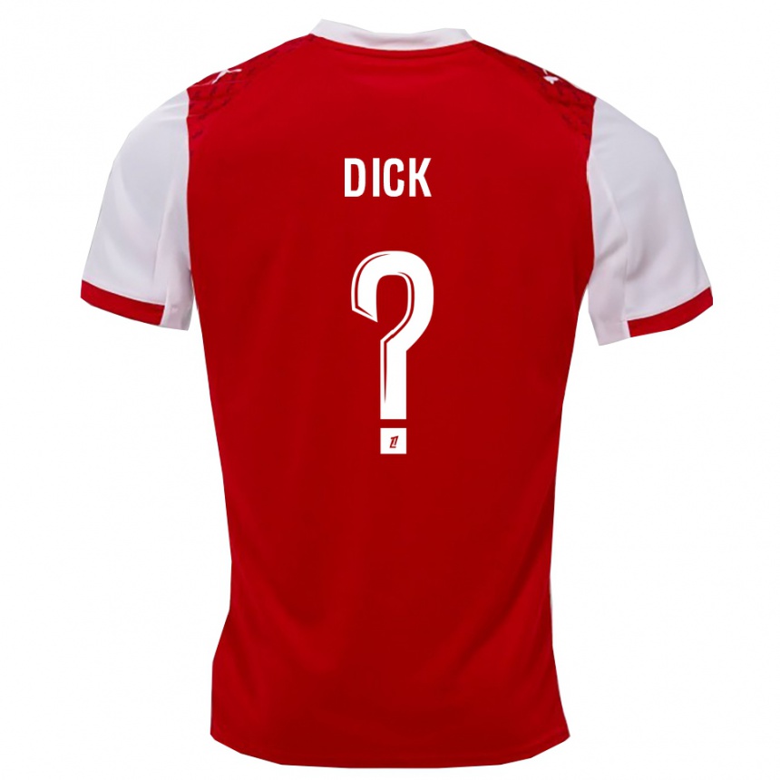 נשים כדורגל ליווינגסטון דיק #0 אדום לבן ג'רזי ביתית 2025/26