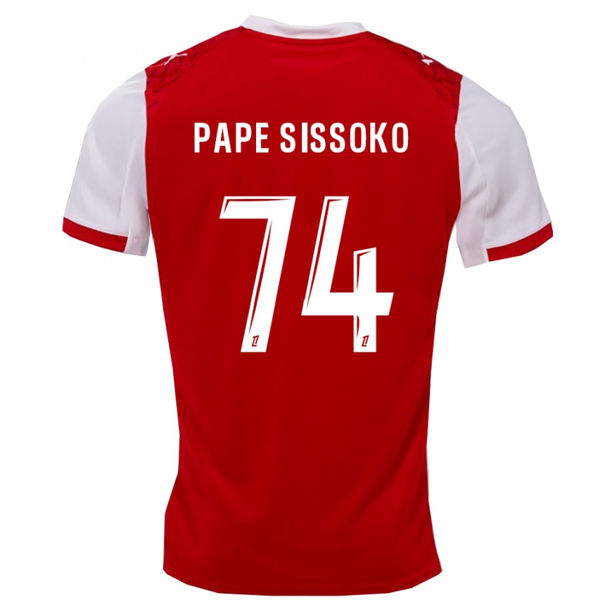 נשים כדורגל Niama Pape Sissoko #74 אדום לבן ג'רזי ביתית 2025/26