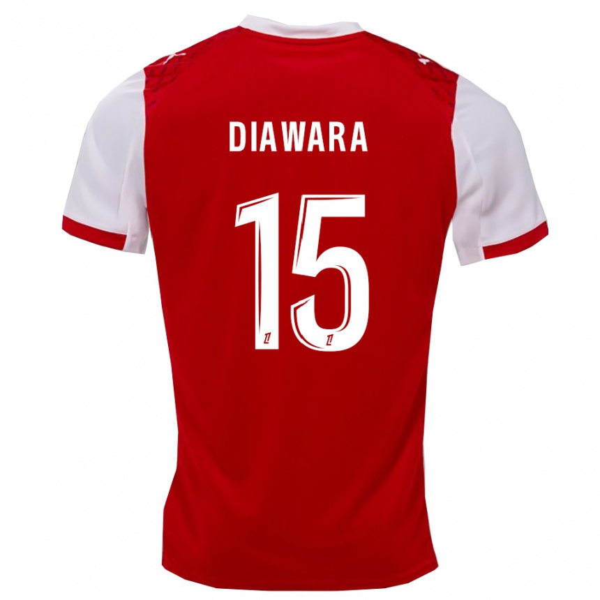 נשים כדורגל Lamine Diawara #15 אדום לבן ג'רזי ביתית 2025/26