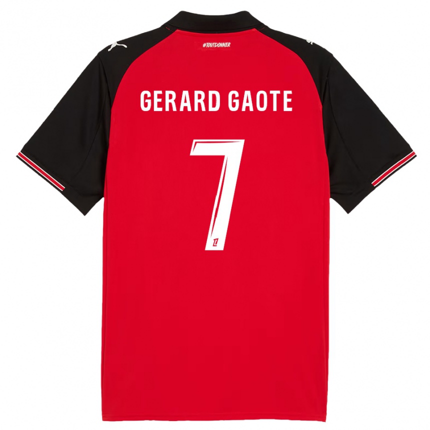 נשים כדורגל Steven Gerard Gaote #7 אדום שחור ג'רזי ביתית 2025/26