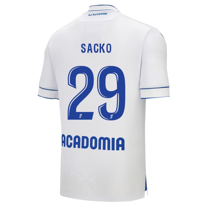 נשים כדורגל Nimetigna Sacko #29 לבן כחול ג'רזי ביתית 2025/26