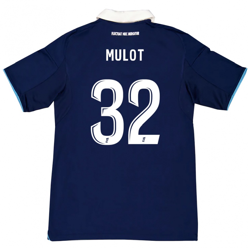 נשים כדורגל מארי מולוט #32 כחול כהה לבן ג'רזי ביתית 2025/26
