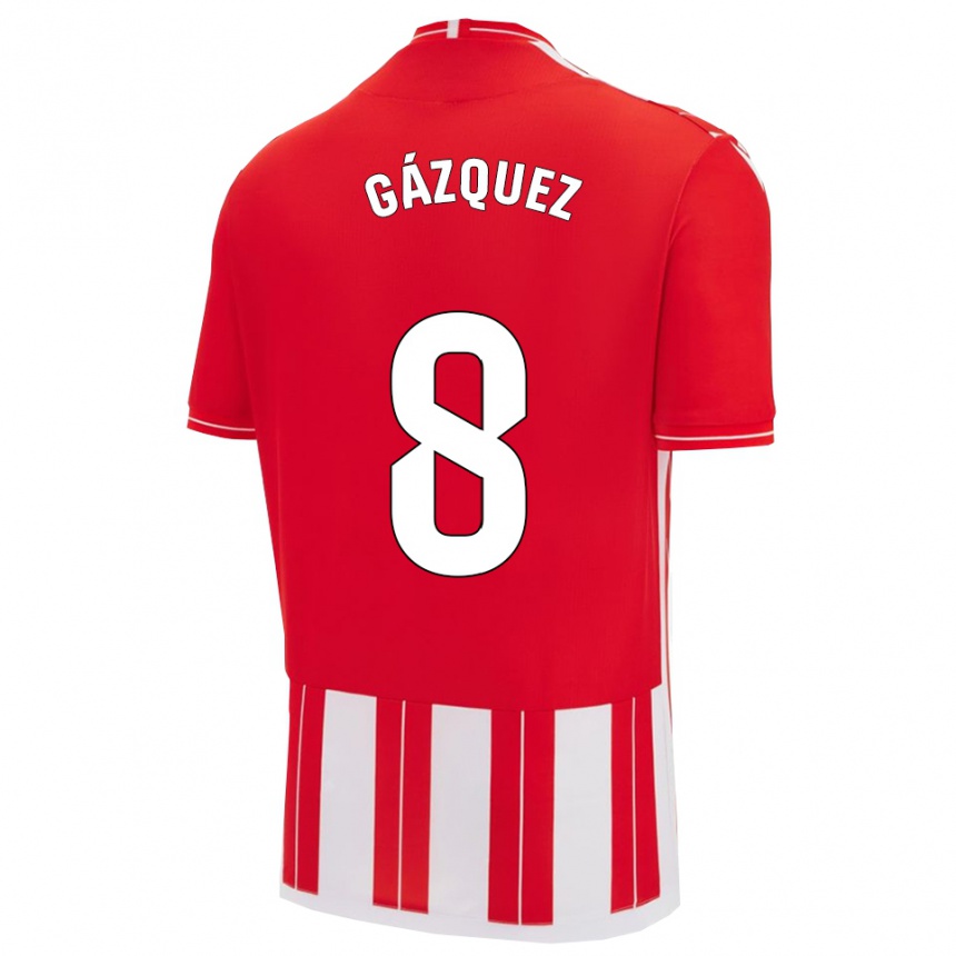נשים כדורגל Joan Gázquez #8 אדום לבן ג'רזי ביתית 2025/26