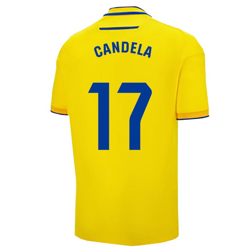 נשים כדורגל Candela Fernández Soto #17 צהוב נייבי ג'רזי ביתית 2025/26